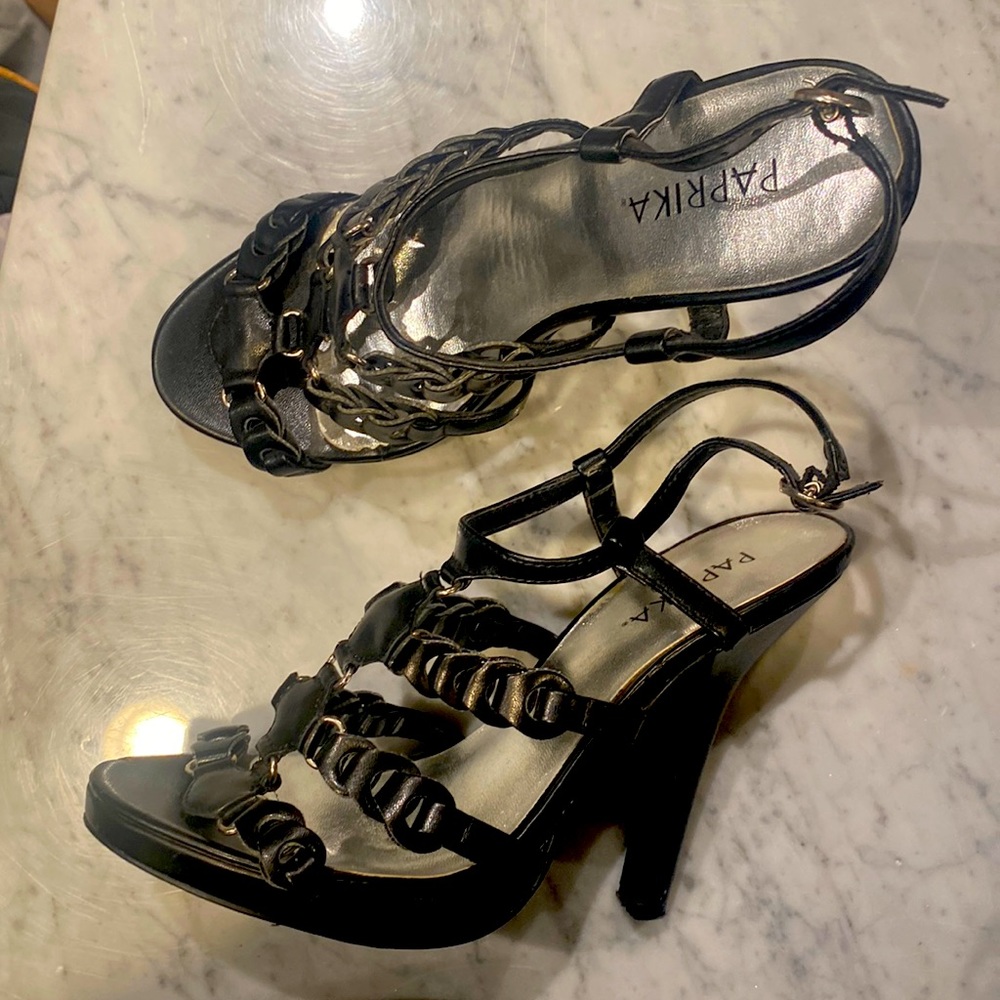 Paprika black heels